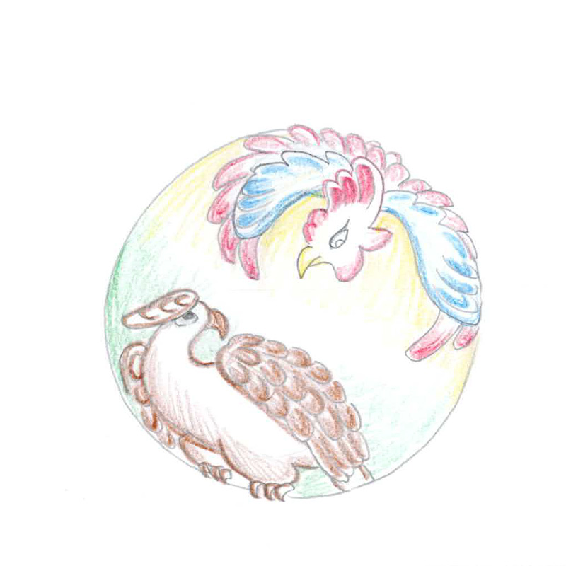 「鳳凰と鷹」 作：吉田恵子